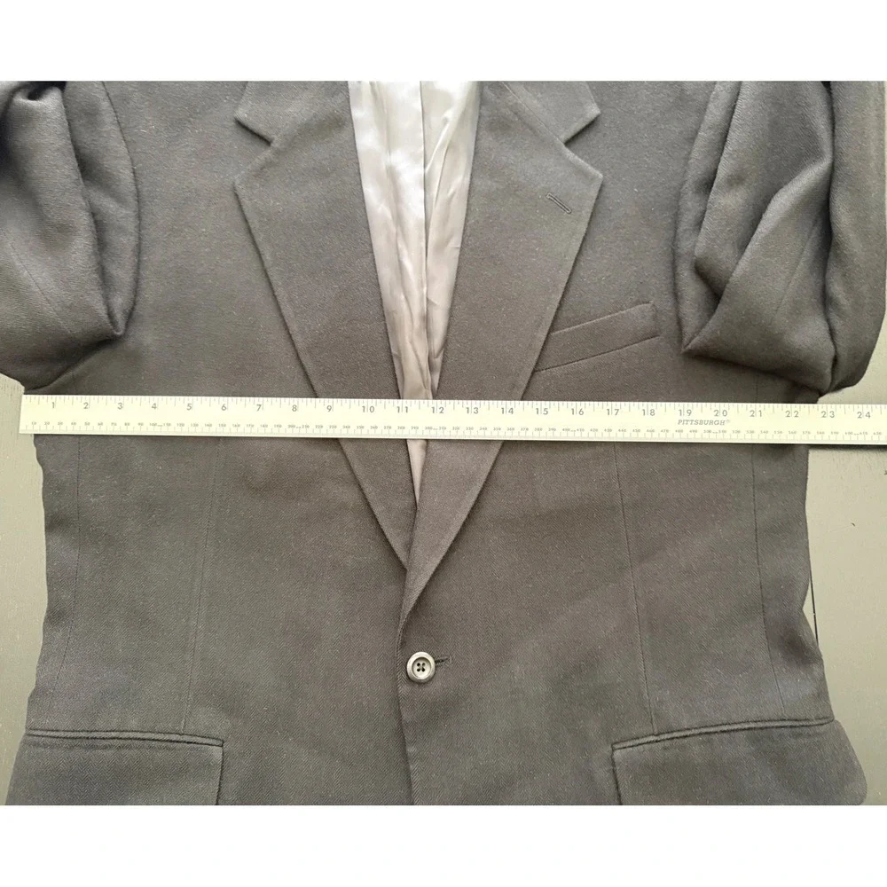 Nordstrom Loro Piana Mens 100% Camel Hair Blazer 44 EX-L Black Sport Coat Jacket